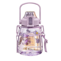 希乐塑料杯1.1L大容量便携轻巧透亮兰花瓣紫XL-2218