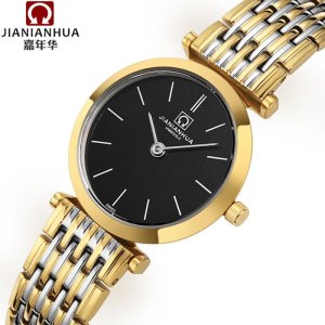瑞士品牌嘉年华CARNIVAL薄款女士手表石英表 情侣表时尚休闲男表 商务男士手表间金女表 间金男表 纤薄嘉岚系列