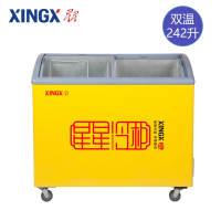 星星(XINGX)SCD-242CY 242升冰柜商用展示柜 雪糕柜饮料柜 冷藏冷冻双温柜 卧式商用冷藏展示柜