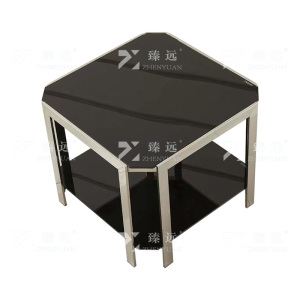 臻远 ZY4121111 玻璃茶几 长600*宽600*高450mm 单位:1张