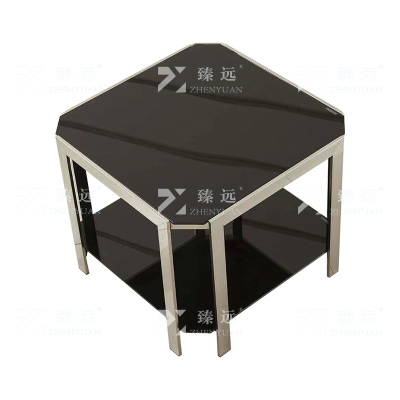 臻远 ZY4121111 玻璃茶几 长600*宽600*高450mm 单位:1张