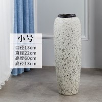 落地大号陶瓷花瓶干花装饰摆件家居客厅玄关现代简约欧式创意插花 三维工匠 90cm高单瓶+15只柳叶