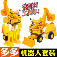奥迪双钻 超级飞侠公仔玩偶 儿童玩具 变形机器人套装 工具车 多多