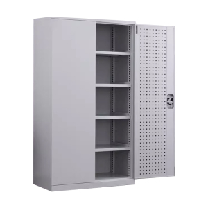 DXBG重型工具柜车间用加厚物件工具储物柜工厂铁皮柜汽修厂零件收纳柜白色五层带挂版
