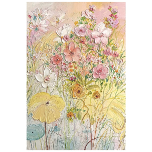 茹洋 高级感抽象花卉手绘油画客厅肌理挂画 个