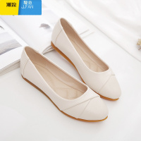 聚范单鞋女2024女鞋豆豆鞋百搭妈妈鞋子上班工作鞋软底软皮平底鞋