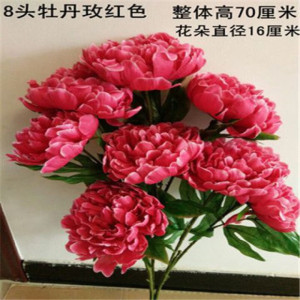 维诺亚仿真牡丹花5头3头8头客厅落地装饰花婚庆花彩色大牡丹花头