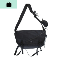 男士工装包大容量斜挎包2020新款跨包潮牌邮差单肩背包学生机能包NEW LAKE 黑色男士斜挎包