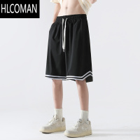 HLCOMAN篮球美式运动短裤男夏季男款速干薄款五分裤子男过膝盖男士休闲裤