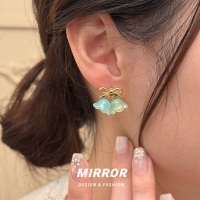 925纯银蝴蝶结铃兰耳钉女银针耳环耳饰新款潮清新时尚送女朋友老婆情人节七夕生日礼物