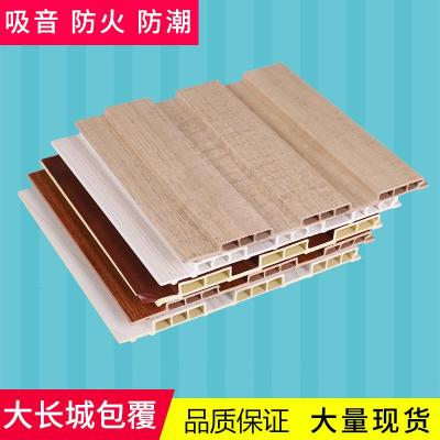  闪电客生态木吊顶护墙板阳台隔断装饰材料天花长城板墙裙方通自装生态板