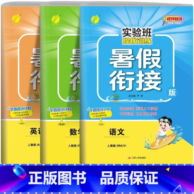 [人教版]三升四语数英暑假衔接 小学通用 [正版]实验班暑假衔接1-6年级 小学生语数英同步暑假作业提优训练暑期2024
