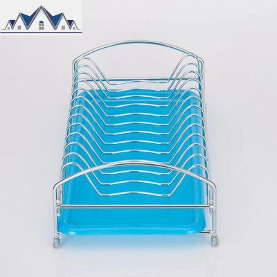 皇倩 沥水碟碗架置物架厨房餐盘餐具放盘子不锈钢一单层收纳碗盘 三维工匠