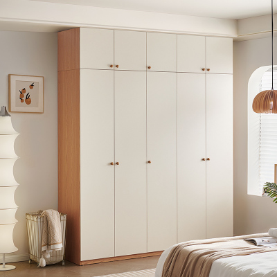 全友家居组合衣柜奶油风卧室家具分区储物收纳柜小户型二门三门衣柜