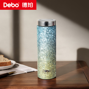 德铂Debo 保温杯纯钛99.9%高颜值便携高端水杯子大容量款430mlDEP-943