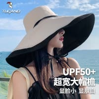 大帽檐遮阳帽子女夏季韩版潮渔夫帽防紫外线太阳帽骑车遮脸防晒帽