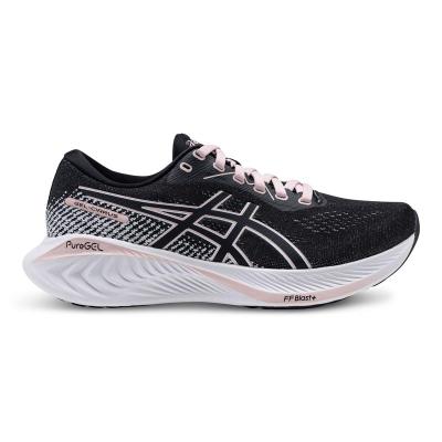 亚瑟士(ASICS)女款跑步鞋透气舒适轻量跑步训练鞋时尚黑色运动鞋