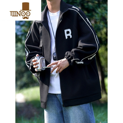 YANXU棒球服外套男秋季2023新款美式复古潮流百搭刺绣宽松休闲运动夹克