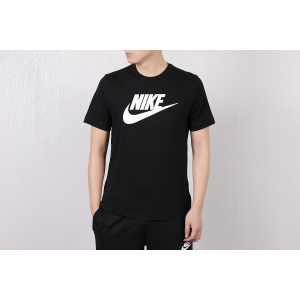 耐克(NIKE)短袖男 2023新款LOGO图案印花时尚潮流透气圆领T恤篮球系列运动服 AR5005-010/全棉大lo