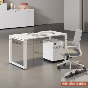 易企采 单人位不含柜椅 120*60CM 职员工位电脑办公桌 单位:张