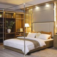 家柏饰(CORATED)蚊帐1.8m床幔家用卧式带支架固定1.5落地纹账欧式2米加密加厚围栏