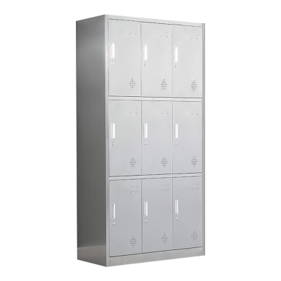 铭威盾不锈钢更衣柜储物柜更衣室储物柜员工衣柜304九门储物柜(不带板)