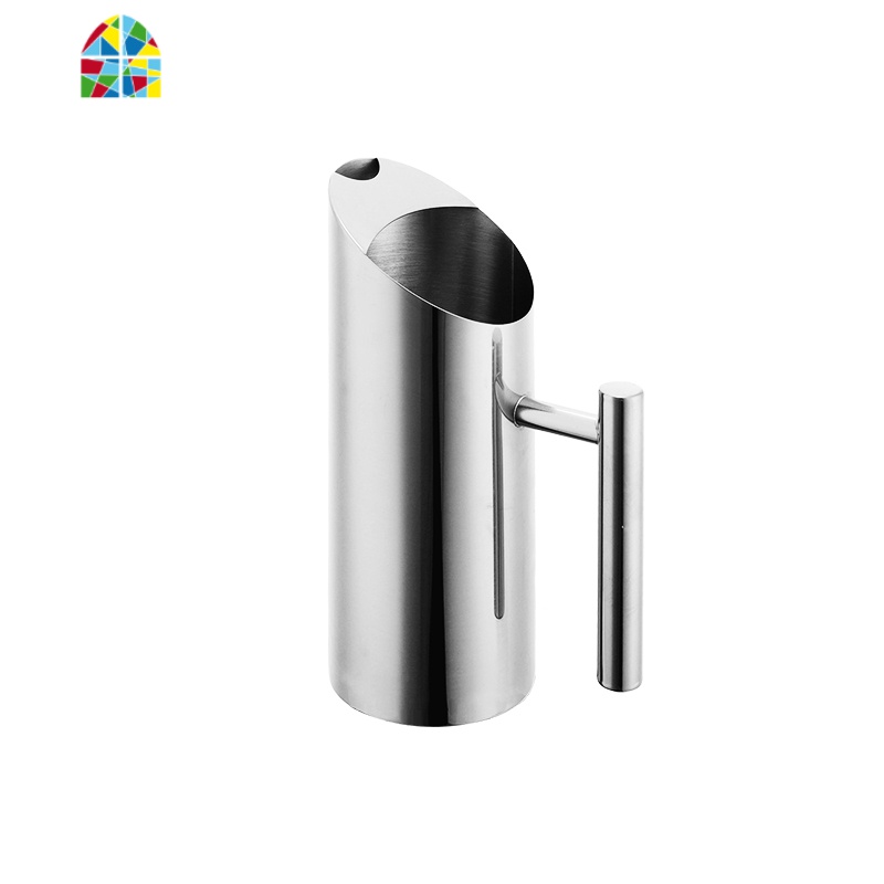 酒吧调酒扎壶不锈钢直身扎壶冷水壶果汁壶凉水壶咖啡壶厨房水壶 FENGHOU 1L直身扎壶-玫瑰金烧水壶