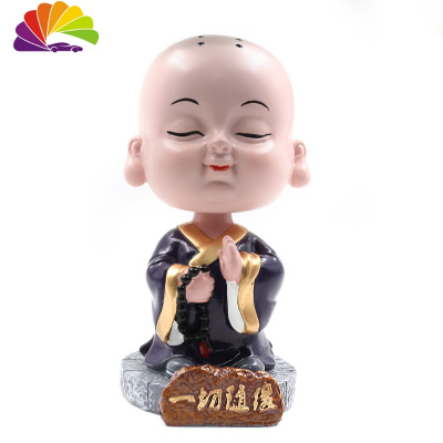 摇头小和尚[随缘] [荷叶禅罐 3支香膏 防滑垫 佛珠]