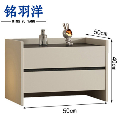 铭羽洋床头柜奶油色个