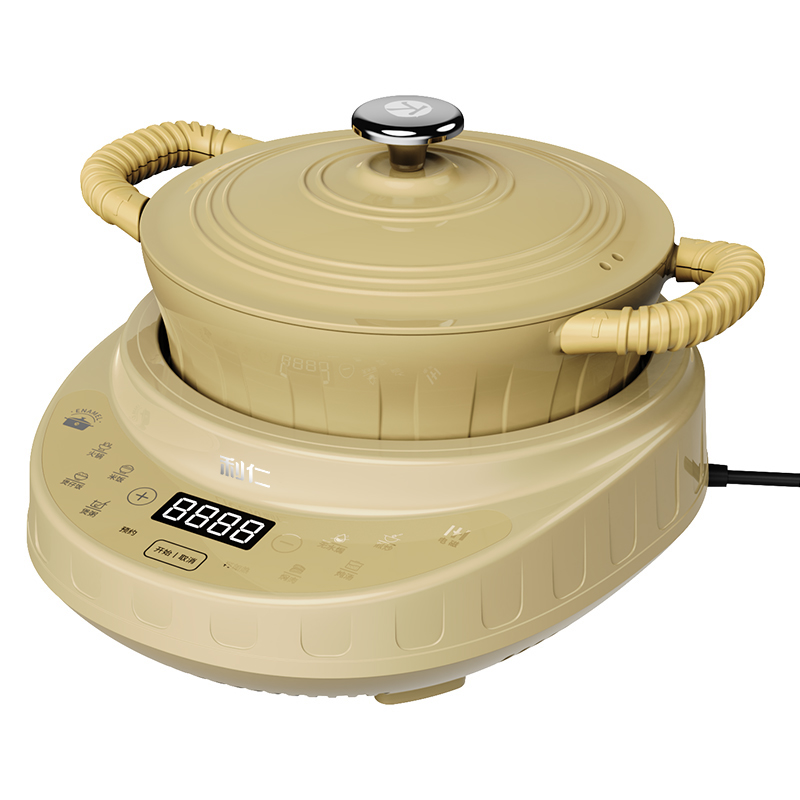 利仁DHG-D4160多功能锅电火锅电炖锅铸铁珐琅锅单锅可单独使用不挑炉灶可预约定时分体拆洗火锅专用锅 可分体铸铁珐琅锅