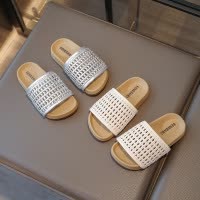 儿童拖鞋可外穿编织勃肯鞋夏天海边鞋子露趾户外凉拖鞋一字公主鞋