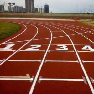 韦步塑胶跑道公园学校操场小区施工户外运动场地EPDM橡胶颗粒跑道