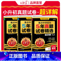 [语数英3本套装]真题试卷·超详解 小学升初中 [正版]2025新小升初五年真题试卷超详解语文数学英语五六年级试卷各地通