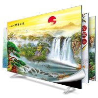 幸福派 电视罩防尘罩套简约现代曲面电视机罩挂式液晶客厅58寸60寸盖布 003流水生财 58-60寸(140*85cm)