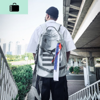 潮牌原宿背包男双肩包书包女韩版高中大容量简约学生休闲旅行背包NEW LAKE