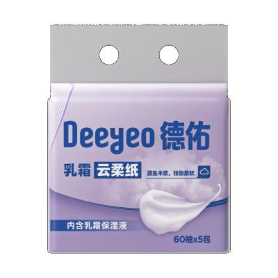 德佑 乳霜纸60抽*5包/提