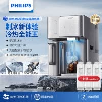 飞利浦(PHILIPS)冰块净水器家用台式即热免安装净饮机矿泉加热直饮一体机 全自动制冰机ADD8600[套装]