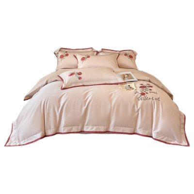 天山柔 220*240cm 100支绣花爱丽丝 四件套 (计价单位:套) 粉色