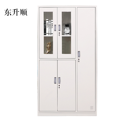 东升顺钢制五门玻璃更衣柜员工柜铁皮职工储物柜带锁文件柜鞋柜资料柜子