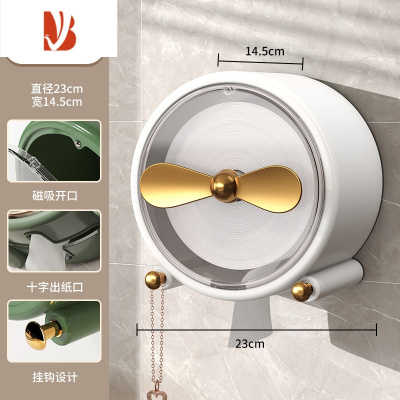 三维工匠奶fufu卫生间厕纸盒纸巾盒厕所防水抽纸盒壁挂式免打孔卷纸置物架 象牙白[洗脸巾]防水防尘