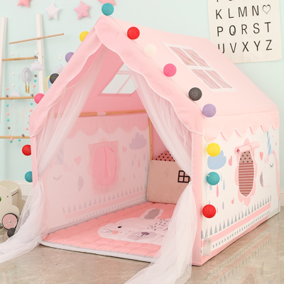  儿童帐篷室内游戏公主屋女孩闪电客玩具小房子男孩床上蚊帐睡觉分床
