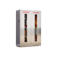 DXBG不锈钢防暴器械装备柜应急物资工具柜安保反恐盾牌柜警务室防爆柜201加厚材质1650*1100*450应急物资柜