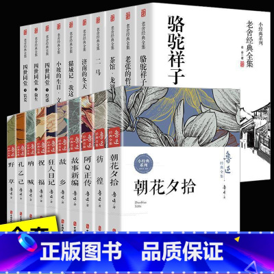 共20册[老舍+鲁迅经典全集] [正版]鲁迅经典作品全集20册 故乡鲁迅原著 朝花夕拾狂人日记 青少年阅读书经典小说现代
