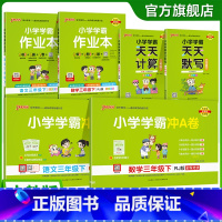 6本套[作业本+冲A卷+计算默写] 三年级上 [正版]2025年新版小学三年级学霸冲A卷作业本天天计算默写上册下册语文数