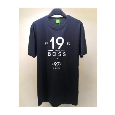 Hugo boss棉质圆领短袖T恤字母印花休闲男士宽松百搭纯色打底衫