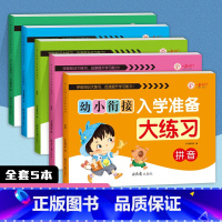 [5册]数学+拼音+语言+10以内+20以内加减法 [正版]幼小衔接入学准备大练习试卷测试卷全套2本 幼升小衔接练习册