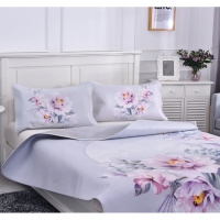 美帮汇彩绘牛皮席软席头层牛皮凉席1.8米1.5米三件套花团锦簇