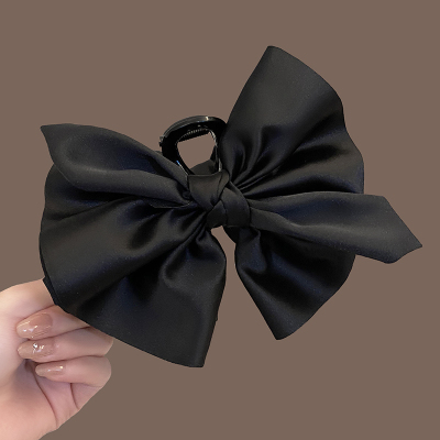 在逃公主头饰~缎面大蝴蝶结发抓鲨鱼夹后脑勺盘发韩国抓夹ins夹子送女朋友老婆情人节七夕生日礼物