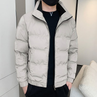 冬装新款羽绒服男立领潮流纯色百搭青年羽绒服帅气保暖面包服外套