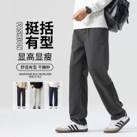 男装春秋季新款直筒休闲裤男时尚宽松款潮牌百搭直筒青少年裤_561